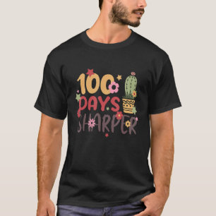Camiseta 100 días más agudo maestro de cactus 100 días