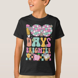 Camiseta 100 Días Más Brillante 100º Día De La Escuela Maes