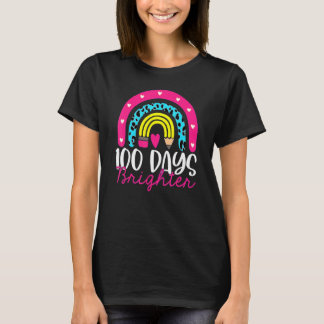 Camiseta 100 días más brillante arcoiris 100 días de té par