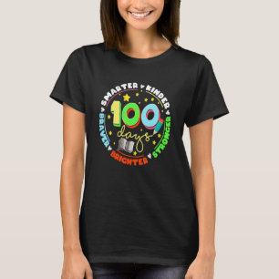 Camiseta 100 días más brillante y más inteligente maestro