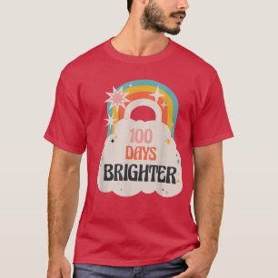 Camiseta 100 días más brillantes 100 días de clases Hiper R