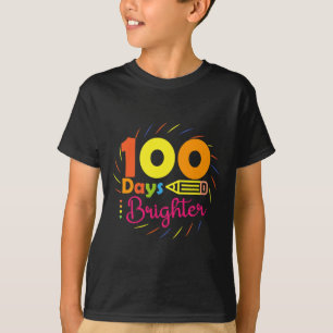 Camiseta 100 Días Más Brillantes - 100 Días De Maestra Esco