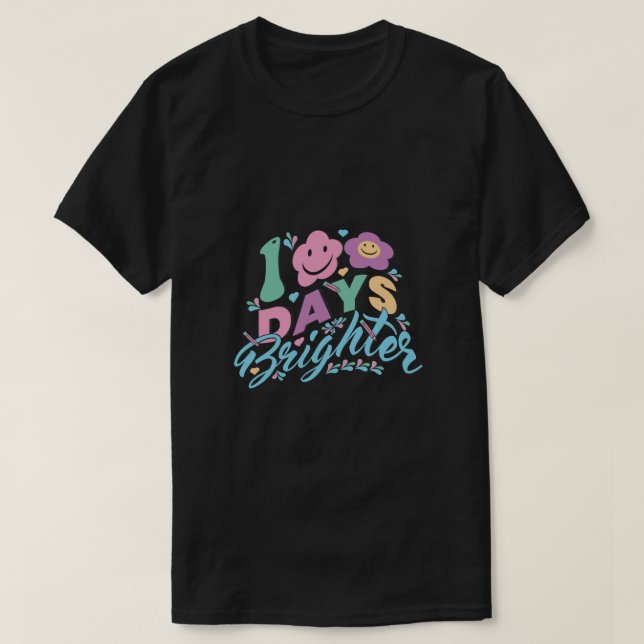 Camiseta 100 días más brillantes de carga escolar (Diseño del anverso)