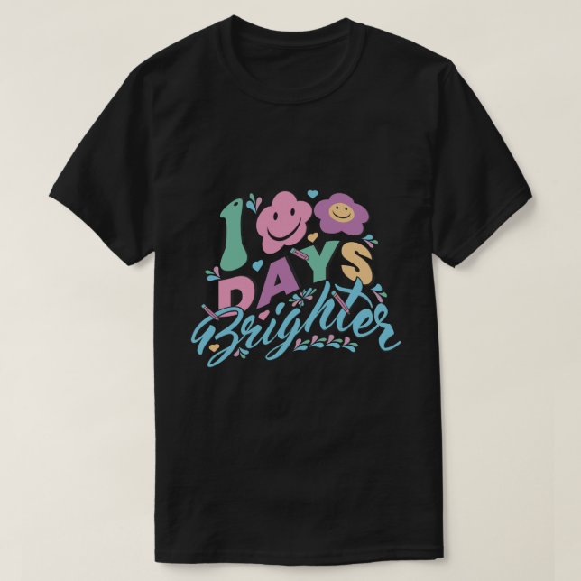 Camiseta 100 días más brillantes de carga escolar (Diseño del anverso)