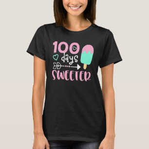 Camiseta 100 días más dulce helado 100 días de escuela
