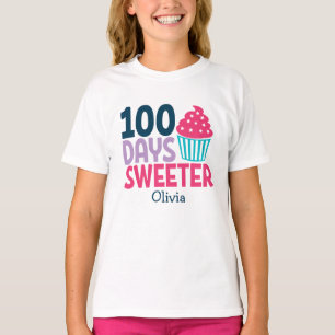 Camiseta 100 días más dulce  Torta personalizada
