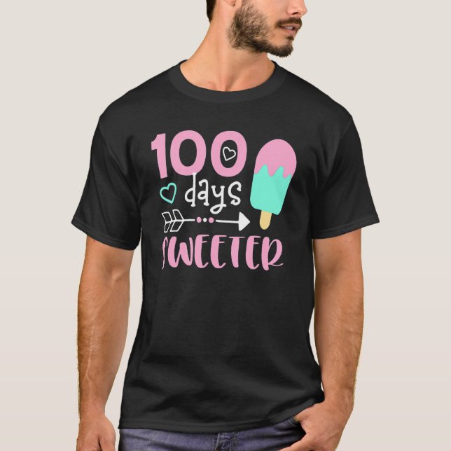 Camiseta 100 Días Más Dura, Chica 100 Días De Escuela, Ice  (Anverso)