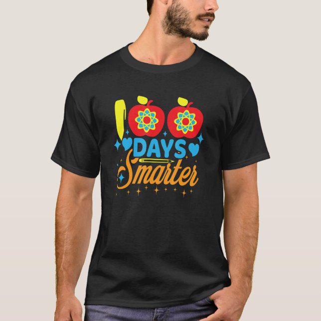 Camiseta 100 días más inteligente 100º día de la escuela di (Anverso)
