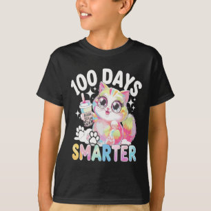 Camiseta 100 días más inteligente disfraz de gato Kawaii 10