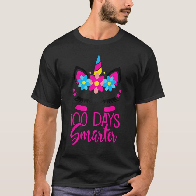 Camiseta 100 días más inteligente estudiante de docente de  (Anverso)