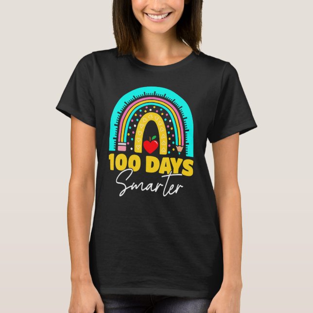 Camiseta 100 días más inteligente estudiante de magisterio  (Anverso)
