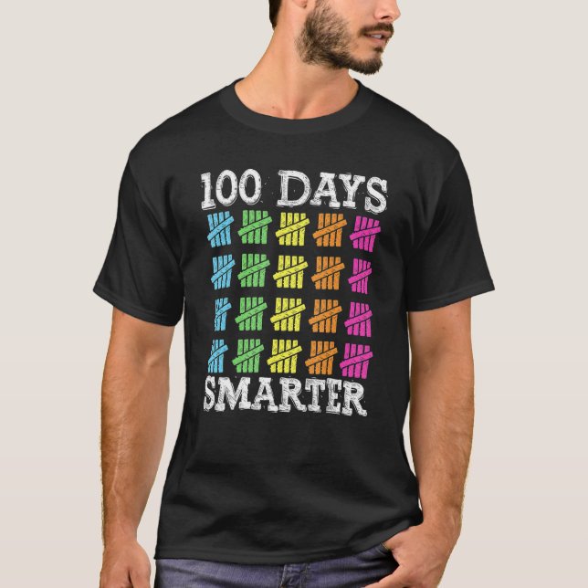 Camiseta 100 Días Más Inteligente, Maestros Niños  (Anverso)