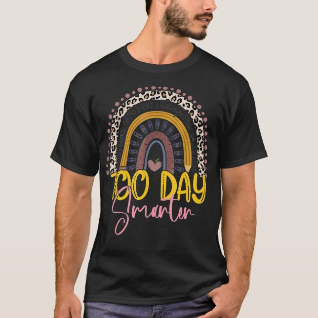 Camiseta 100 días más inteligente profesor, feliz 100° día  (Anverso)