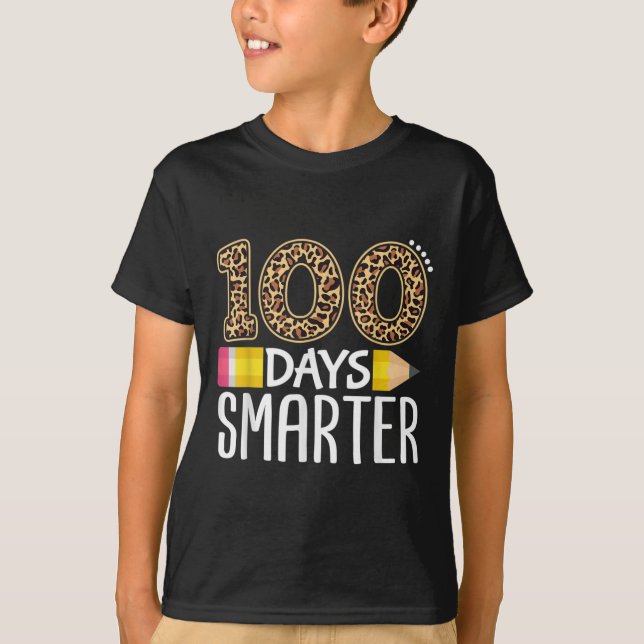Camiseta 100 días más inteligente profesor o alumno 100 día (Anverso)