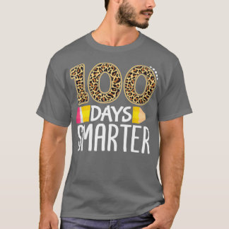 Camiseta 100 días más inteligente profesor o estudiante 100