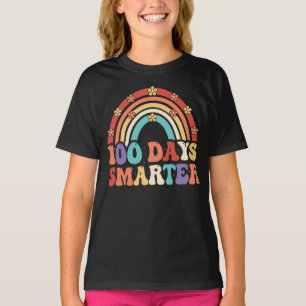 Camiseta 100 días más inteligente Retro Groovy 100 días de 
