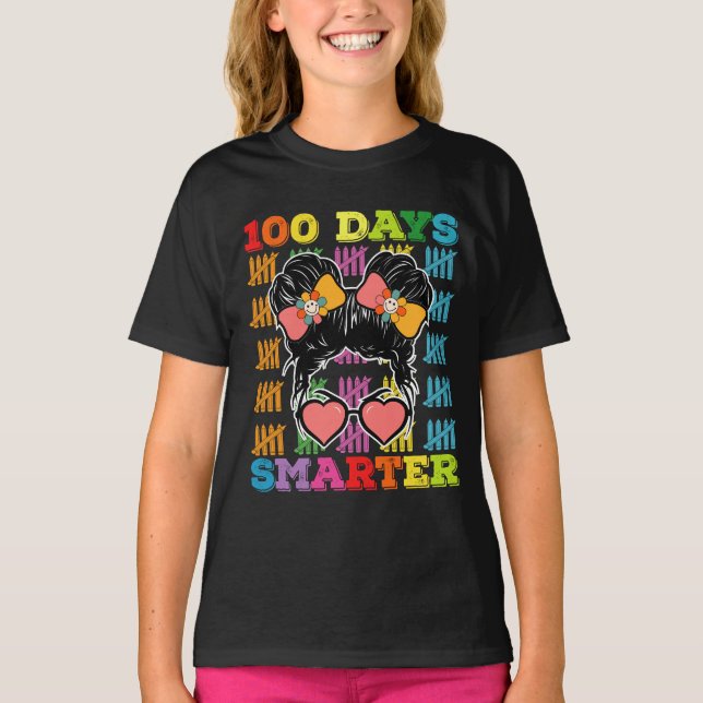 Camiseta 100 días más inteligente y desordenado bollo 100 d (Anverso)