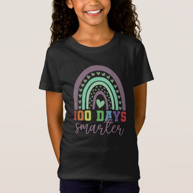 Camiseta 100 días más inteligentes: 100 días de clase con e (Anverso)