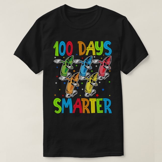 Camiseta 100 días más inteligentes, 100 días de colegio, Da (Diseño del anverso)