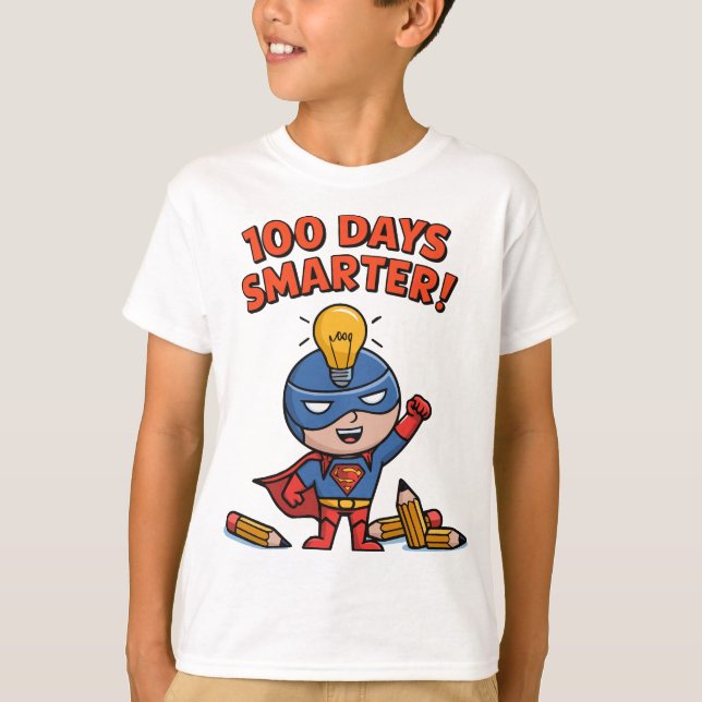 Camiseta 100 días más inteligentes 100 días de escuela (Anverso)