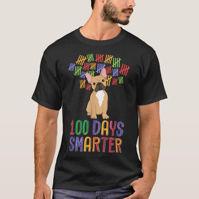 Camiseta 100 días más inteligentes. 100 días de escuela (Anverso)