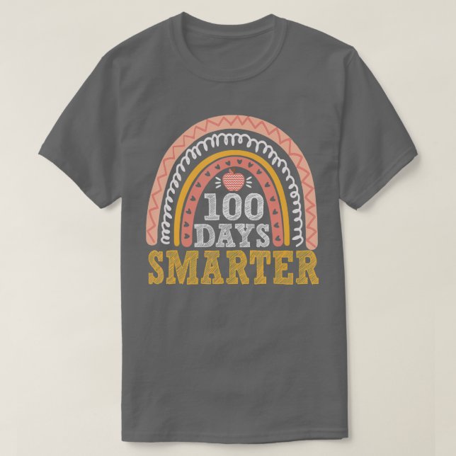 Camiseta 100 días más inteligentes, 100 días de escuela, ar (Diseño del anverso)