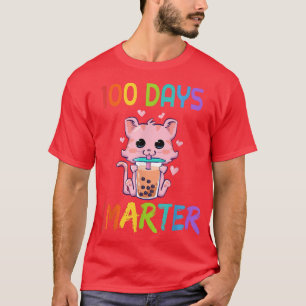 Camiseta 100 días más inteligentes 100 días de escuela Cat 