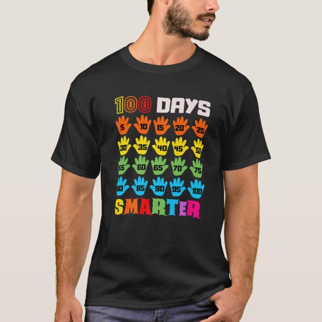 Camiseta 100 Días Más Inteligentes 100 Días De Maestros Esc (Anverso)