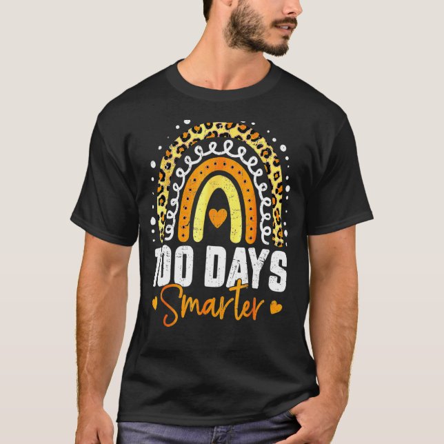 Camiseta 100 días más inteligentes, 100 días felices del ar (Anverso)