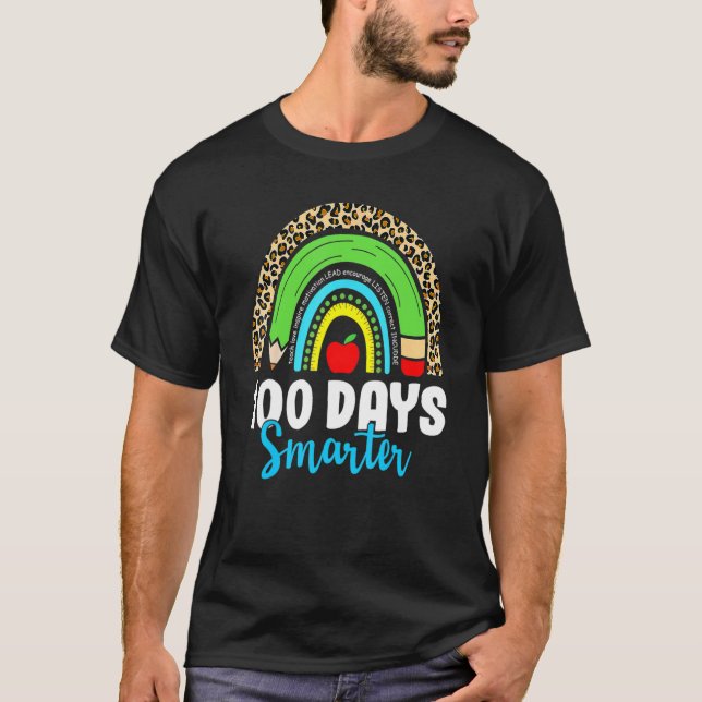 Camiseta 100 días más inteligentes, 100 días felices del ar (Anverso)