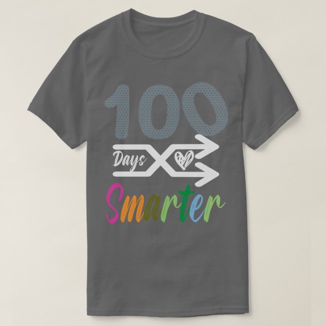 Camiseta 100 días más inteligentes, 100 días felices del ar (Diseño del anverso)