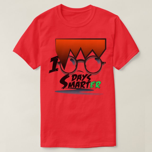 Camiseta 100 días más inteligentes 21 (Diseño del anverso)