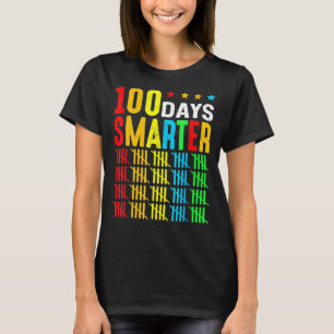 Camiseta 100 días más inteligentes contando por el 100º día