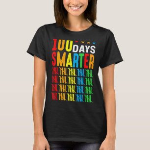 Camiseta 100 días más inteligentes contando por el 100º día