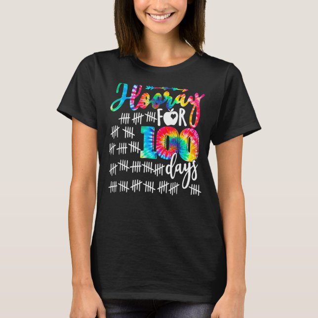 Camiseta 100 días más inteligentes de tintes con 100 días d (Anverso)