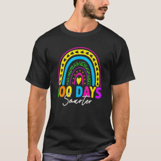 Camiseta 100 días más inteligentes del arco iris feliz 100