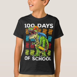 Camiseta 100 días más inteligentes Dinosau, 100 días felice