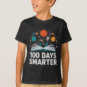 Camiseta 100 días más inteligentes espacio astronauta 100 d