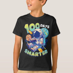 Camiseta 100 días más inteligentes espacio astronauta 100 d
