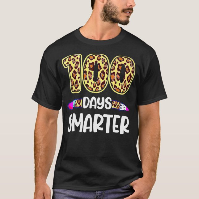 Camiseta 100 Días Más Inteligentes Estudiante Docente 100 D (Anverso)