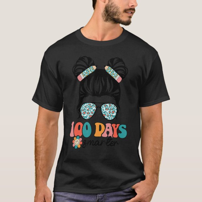 Camiseta 100 Días Más Inteligentes Groovy 100 Días De Enseñ (Anverso)