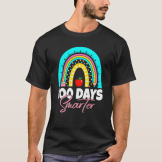 Camiseta 100 días más inteligentes Leopa arcoiris, el centé