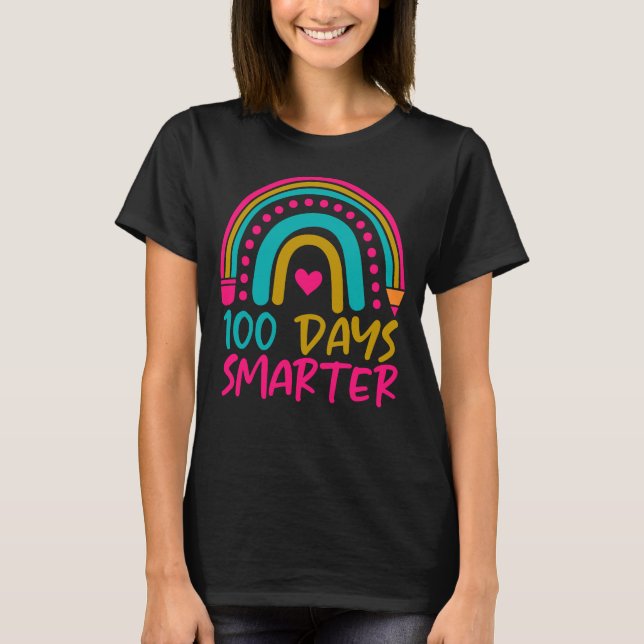 Camiseta 100 días más inteligentes para el profesor escolar (Anverso)