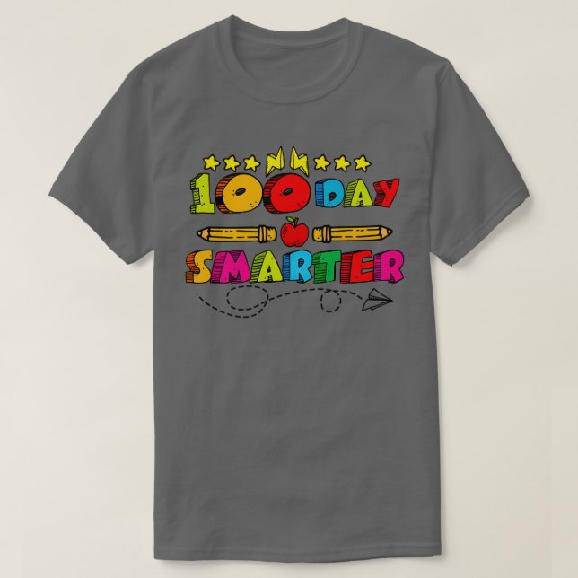 Camiseta 100 días más inteligentes para estudiantes 100 día (Diseño del anverso)