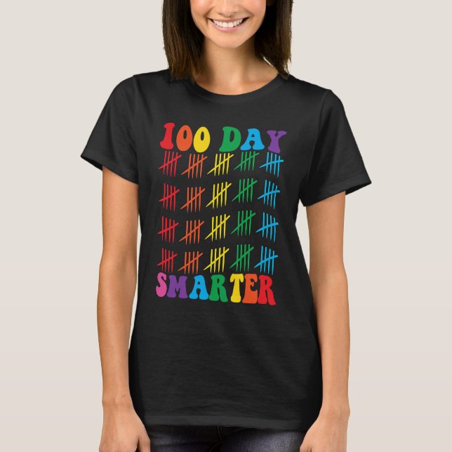 Camiseta 100 días más inteligentes para estudiantes 100 día (Anverso)