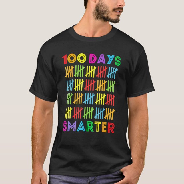 Camiseta 100 días más inteligentes para estudiantes 100 día (Anverso)