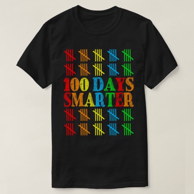 Camiseta 100 días más inteligentes para estudiantes 100 día (Diseño del anverso)