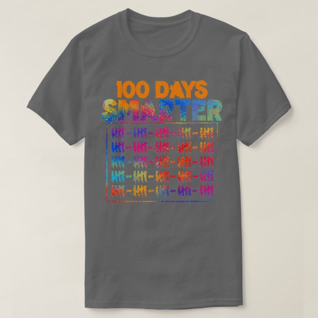 Camiseta 100 días más inteligentes para estudiantes 100 día (Diseño del anverso)