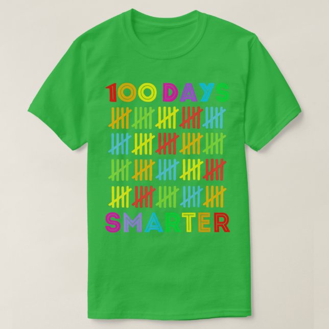 Camiseta 100 días más inteligentes para estudiantes 100 día (Diseño del anverso)