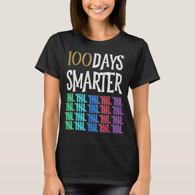Camiseta 100 días más inteligentes para estudiantes 100 día (Anverso)